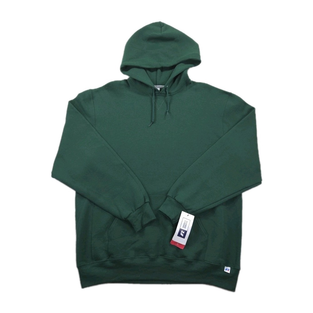 Vintage Russell Athletic Hoodie Mens XL Sweatshirt Y2K Green